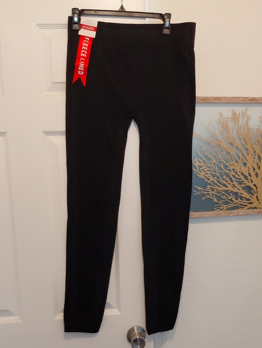 Black Fleece-Lined Women's Leggings - Comfortable All-Day Warmth
